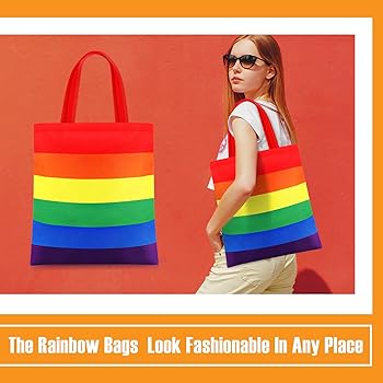 バッグ Rainbow3 Amazon | Buryeah 3個 15インチ x 16インチ レインボーカラー